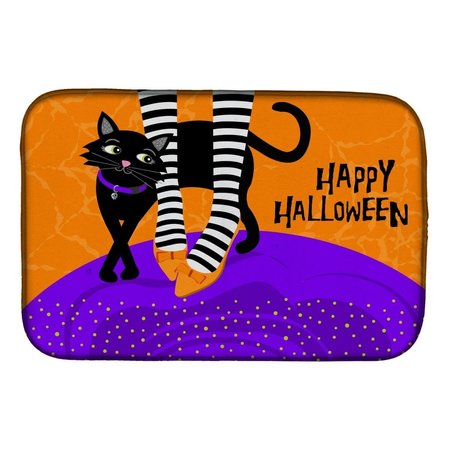 CAROLINES TREASURES Carolines Treasures VHA3038DDM Halloween Witches Feet Dish Drying Mat VHA3038DDM